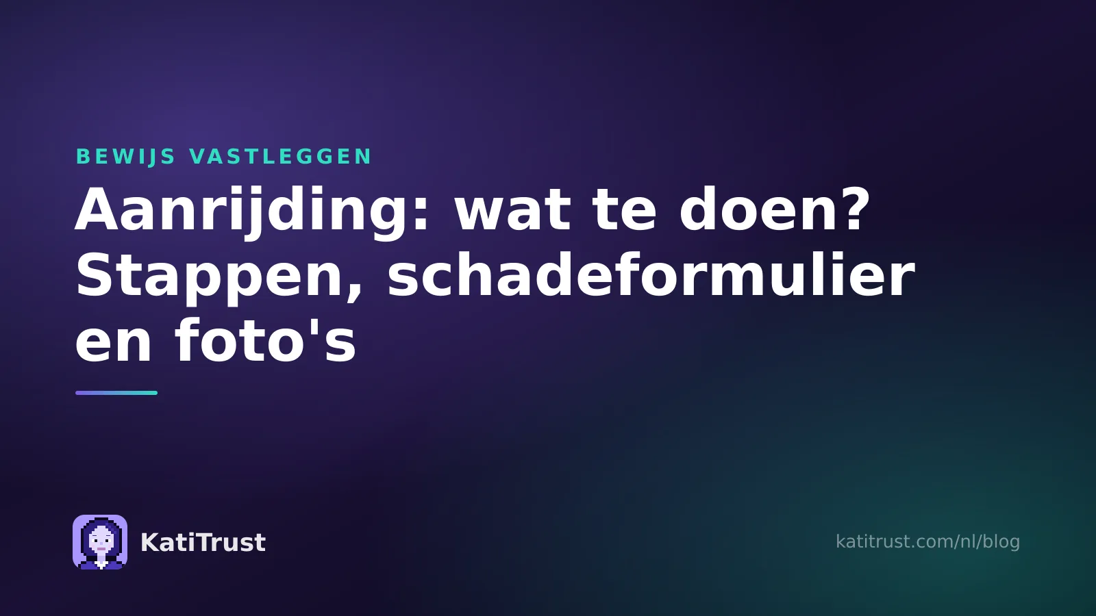 Omslagafbeelding: aanrijding, wat te doen? Stappen, schadeformulier en foto's