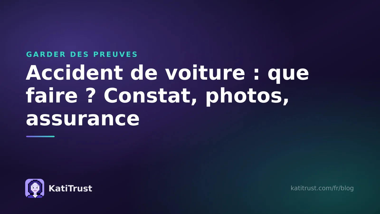 Image de couverture : accident de voiture, que faire ? Constat, photos et assurance