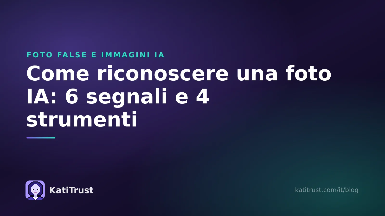 Copertina: come riconoscere una foto IA con sei segnali e quattro strumenti utili