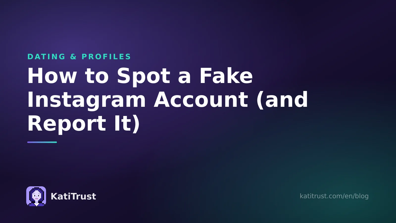 Cover image: how to spot a fake Instagram account and report it