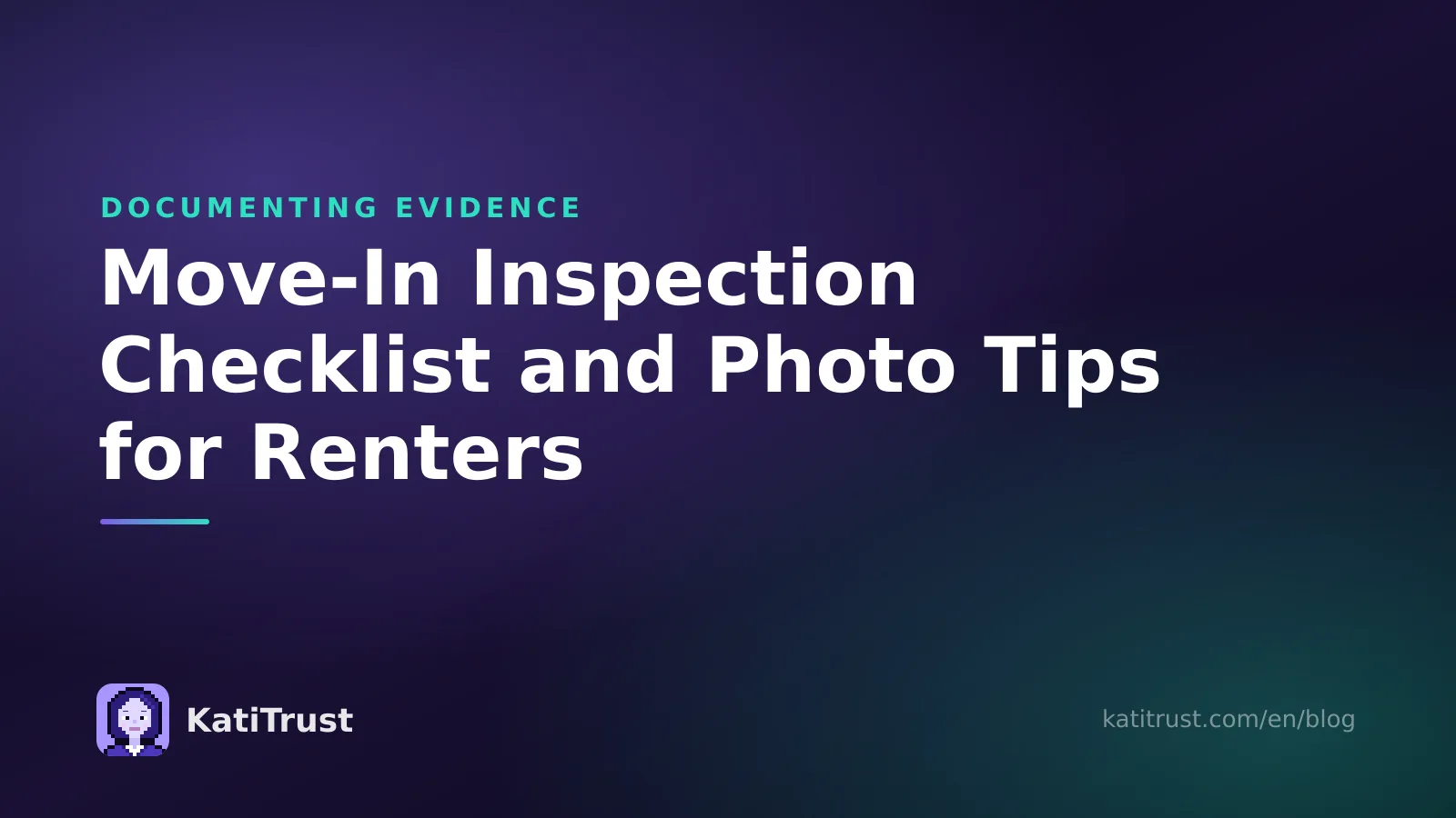 Cover image: move-in inspection checklist and photo tips for renters